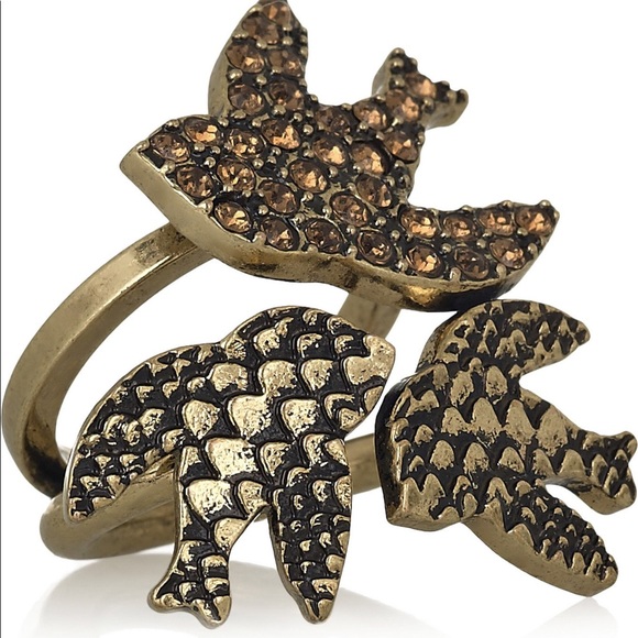Marc by Marc Jacobs brass bird ring